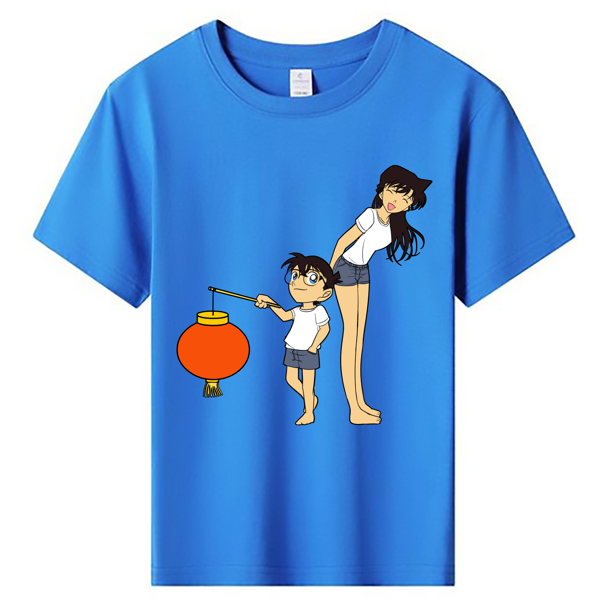 （画像用） 名探偵コナン 毛利 蘭 もうり らん、モーリ ラン Detective Conan Rachel Moore 綿100％キッズTシャツ（フロントプリント）
